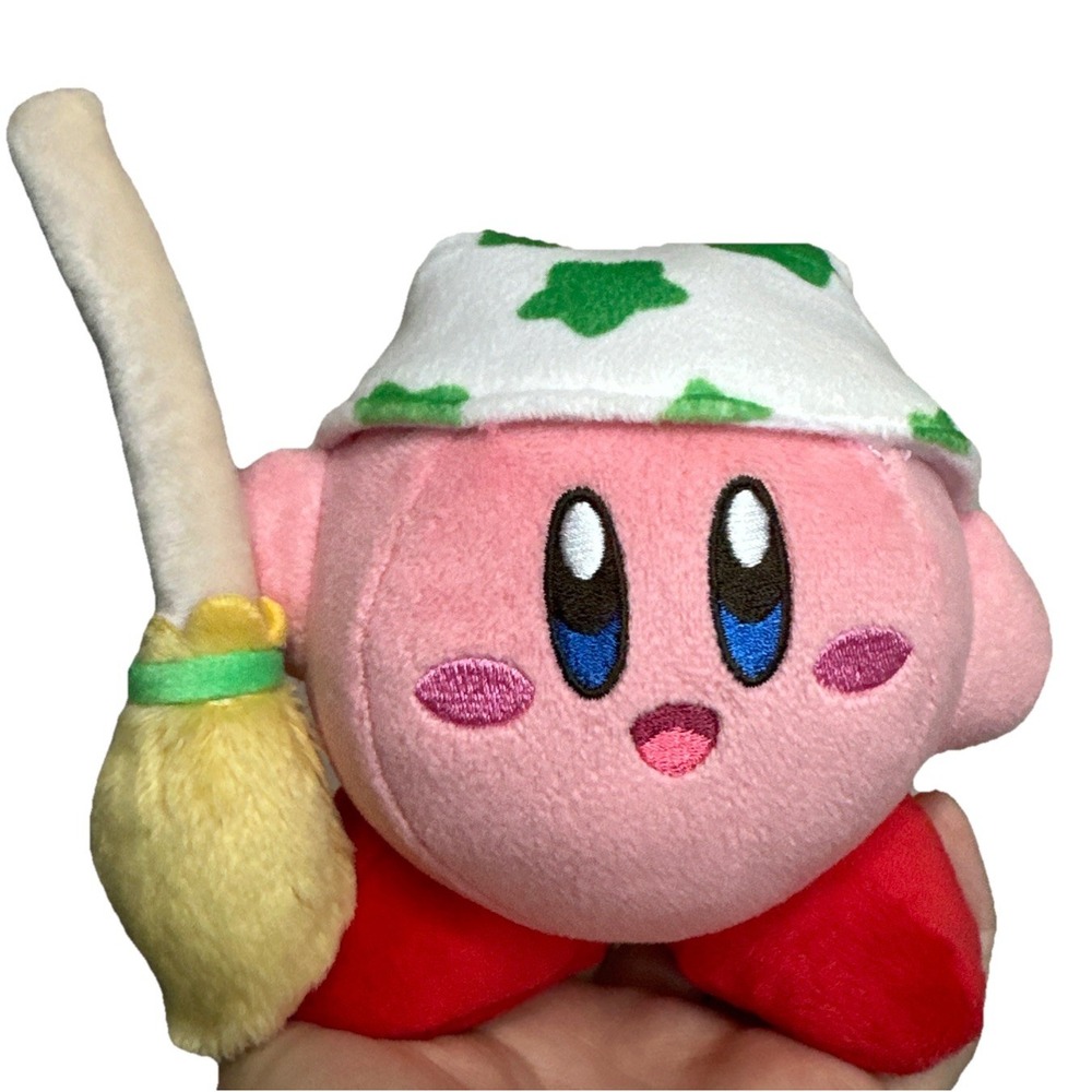 Kirby Adventure All Star -‎ Kirby 5" Cleaning Plush - New Nintendo 1459